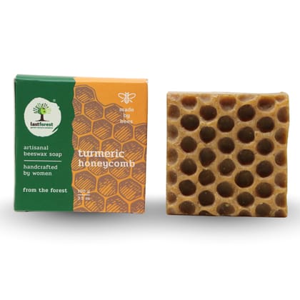 Artisanal Handmade 'Honeycomb' Beeswax Soap – Turmeric