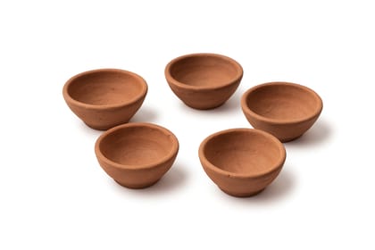 Traditional Terracotta Diya Set