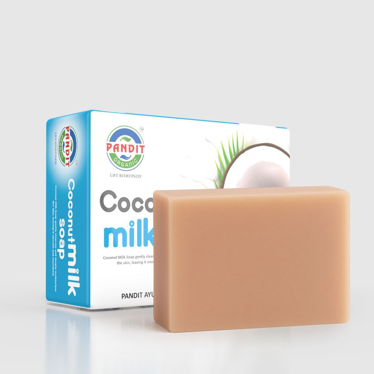Coconut Milk Organic Handmade Soap Bar (Value Pack - 100 g) – Cold-Pressed Oils, Plant Glycerin & Natural Botanicals, Sulfate & Paraben Free, Ayurvedic Herbal Cleanser for All Skin Types – Exfoliating & Tanning