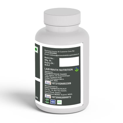 LABYRINTH NUTRITION Biotin from Sesbania Grandiflora Extract - Supports Hair Growth - 60 Tablets