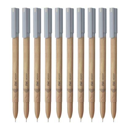 Flair Woody Ballpoint Pen - Black(10pcs)