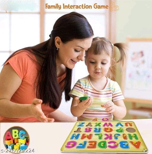 Wooden Alphabet Puzzle Board for Kids