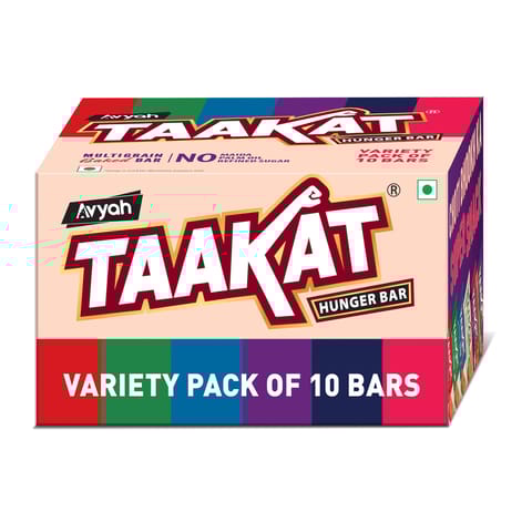 Taakat Hunger Bar Variety Pack - 10 bars: Almond Delight X 1