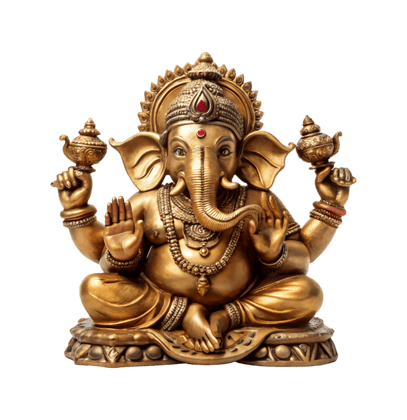 DivyaAura Brass Lord Ganesha Idol