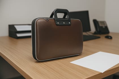 Professional Brown Textured Hard Case Briefcase 