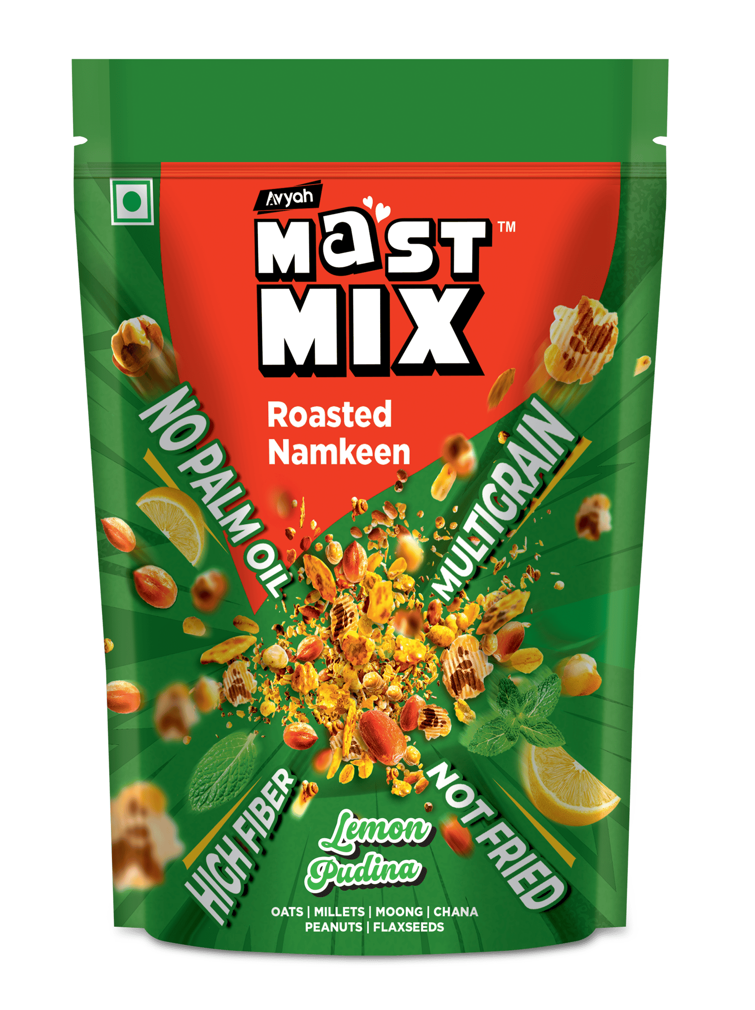 Mast Mix Roasted Namkeen - Pack of 4 (Single Flavor)(Lemon Pudina)