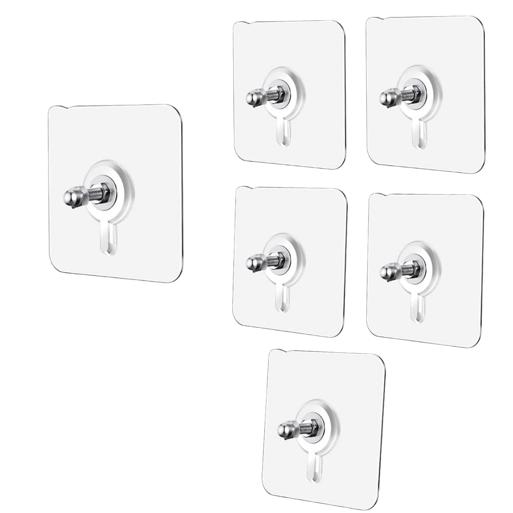Wall Screw Hooks (5 Pack) – Heavy Duty, 5 kg Load, Nail-Free Hangers for Kitchen & Bathroom