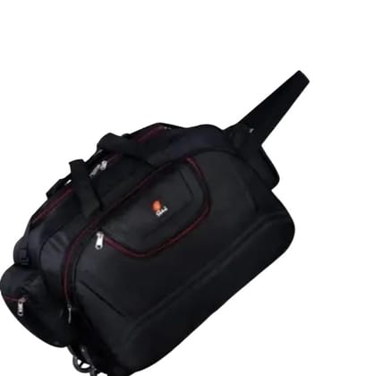 Shahi Black Polyester Duffle Bag with Wheels