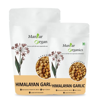 ManHar Organics Himalayan Garlic 700gm- Kashmiri Lehsun/Himalayan Single Clove Garlic for strong Immunity & Diabetes (pack of 2, 500gm + 200gm)