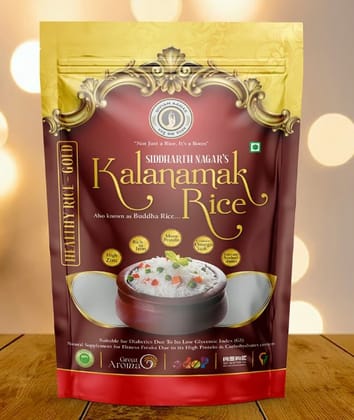 Kalanamak Rice Gold ( High Zinc, More iron, contain Omega 3&6, micronutrients like Anthocnin and Vitamin) Low Glycemic Index-900gm