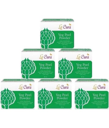La Cura Veg Peel Powder Scrub & Exfoliators 60 gm Pack of 6