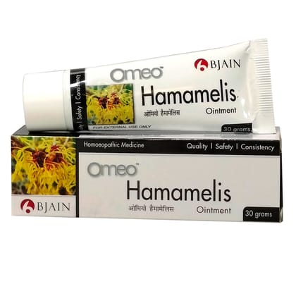Omeo Hamamelis Ointment by BJAIN - 30g Homoeopathic Medicine for External Use (PACK OF 4)