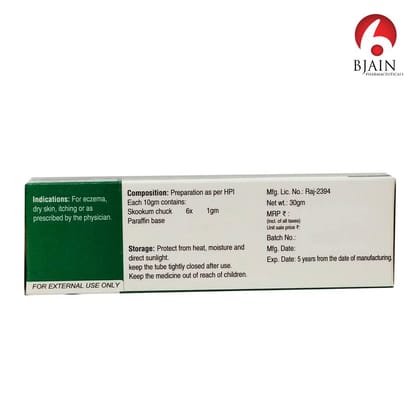 BJAIN Skookum Chuck 6x Ointment for Eczema, Dry Skin & Itching - 30gm (PACK OF 4)