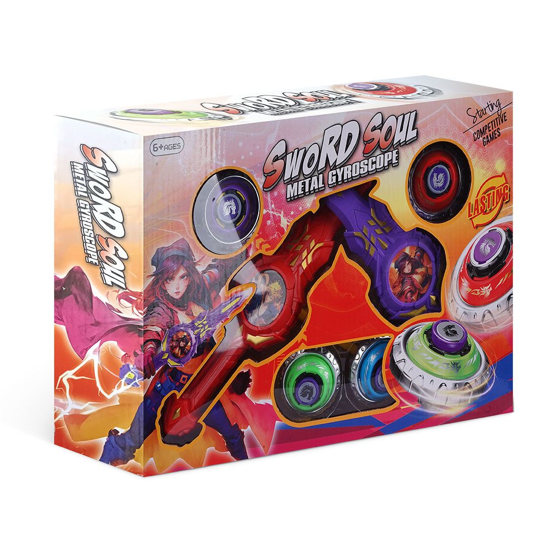 Ninja Sword Spinner | Spinning Toy (Multicolor) | Spinning Toy | 2 Player Toys | Kids Toys | Gyro Spinner | Ninja Sword Gyro Toy | Gyro Flying Spinner