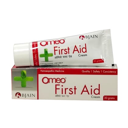 BJAIN Omeo First Aid Cream for Cuts, Wounds, Burns & Abrasions - 30gm (pack of 4)