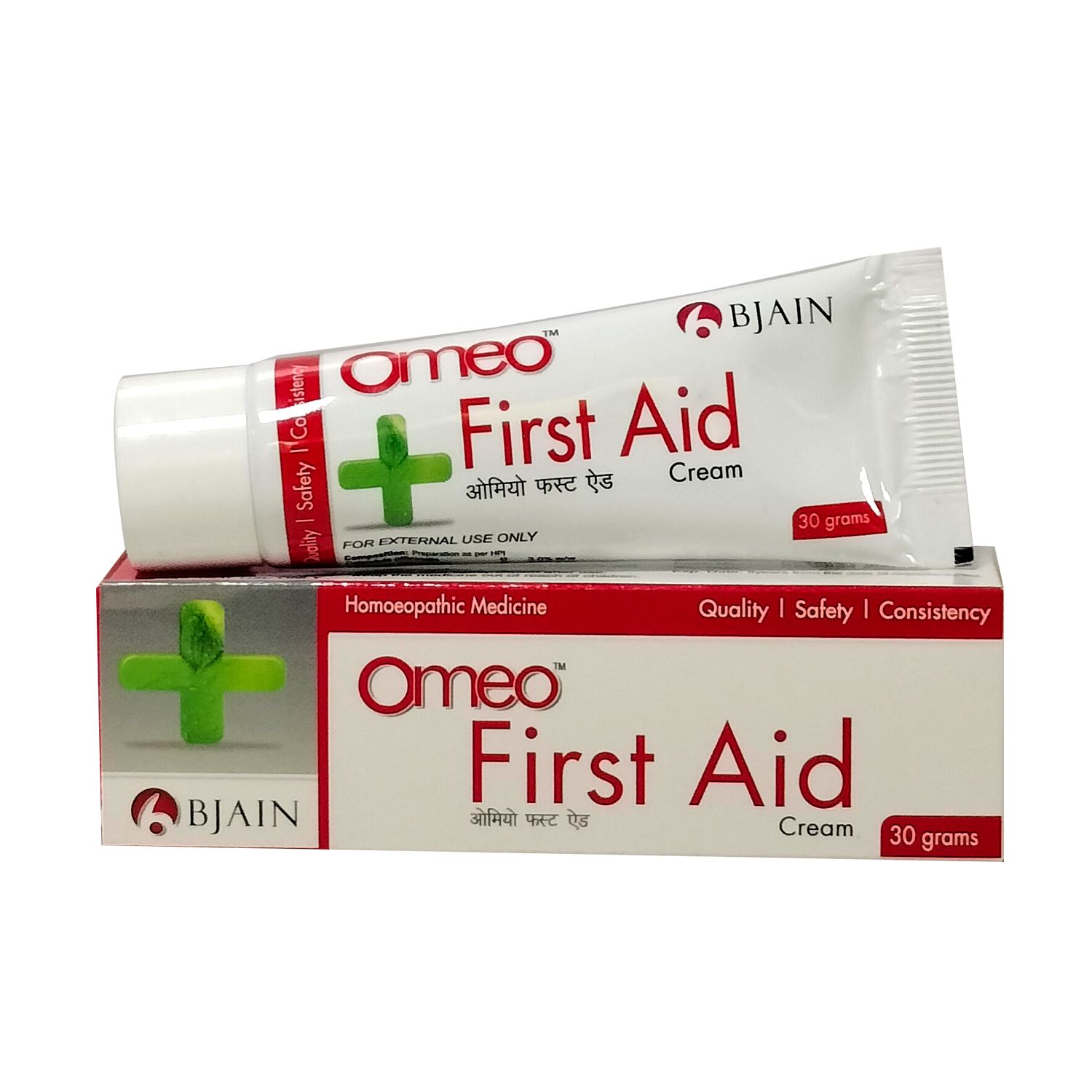 BJAIN Omeo First Aid Cream for Cuts, Wounds, Burns & Abrasions - 30gm (pack of 4)