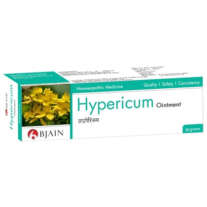 BJAIN Hypericum Homoeopathic Ointment - Quality, Safety & Consistency, 30g