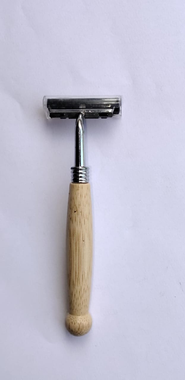 Eco-Friendly Double Edge Safety Razor with Wooden Handle