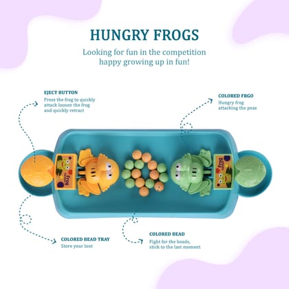 Hungry Frog Toys (2 Players) | Frog Eating Game | Board Game Toys | Hungry Frog Indoor Games | Feeding Frog Game | Frog Eat Beans Game | Kids Toys