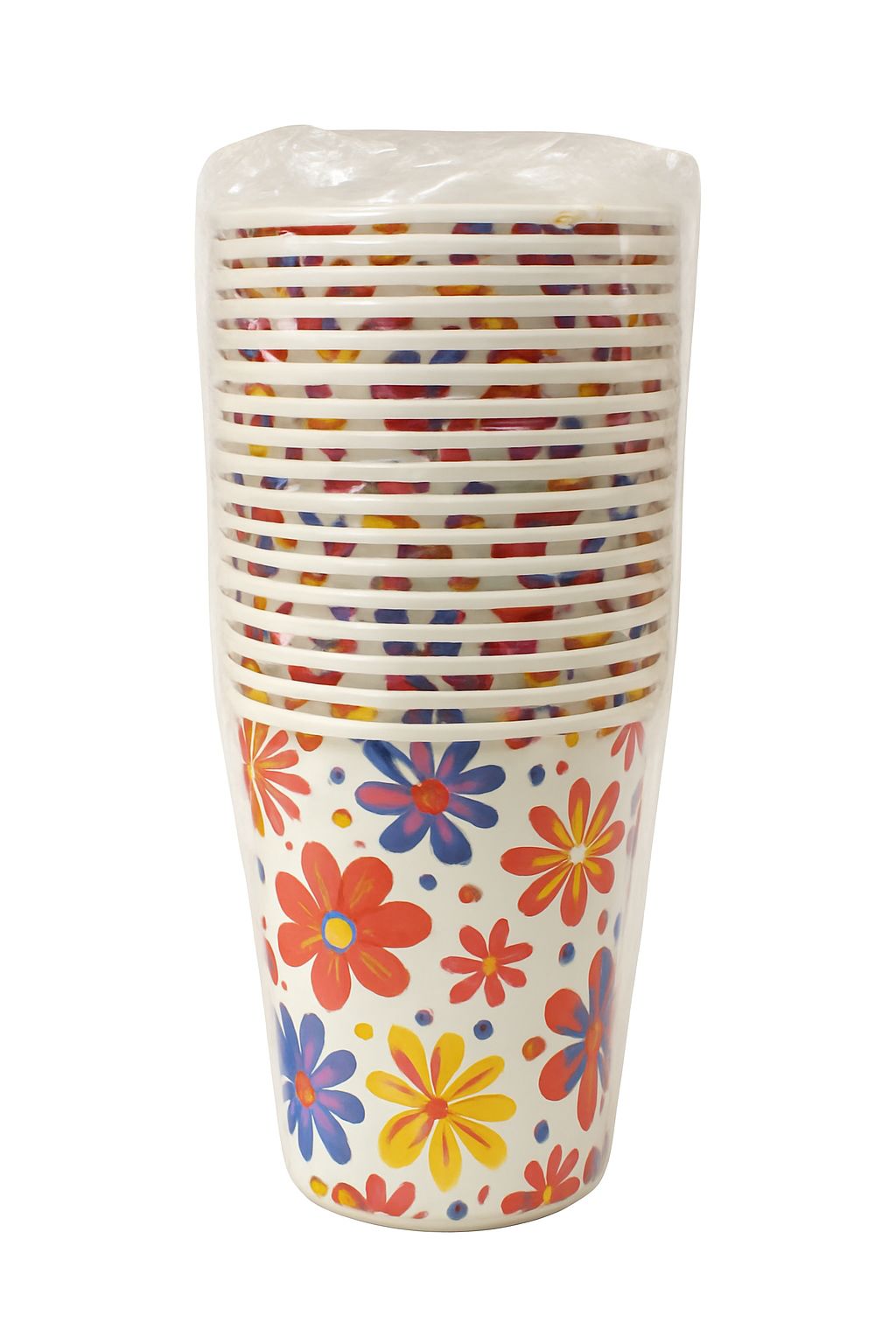 Floral Printed Disposable Paper Cups (Pack of 25)
