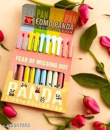 Figo Fomo Panda Roller Pen - Blue(10pcs)