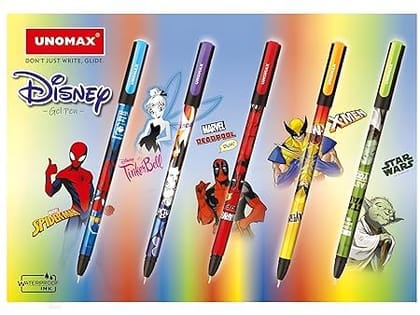 Unomax Disney Gel Pen - Blue(10pcs)