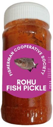 Rohu Fish Pickle | 250gm | Fresh & Spicy | Hygienically Packed. | No Preservatives | 100% Natural