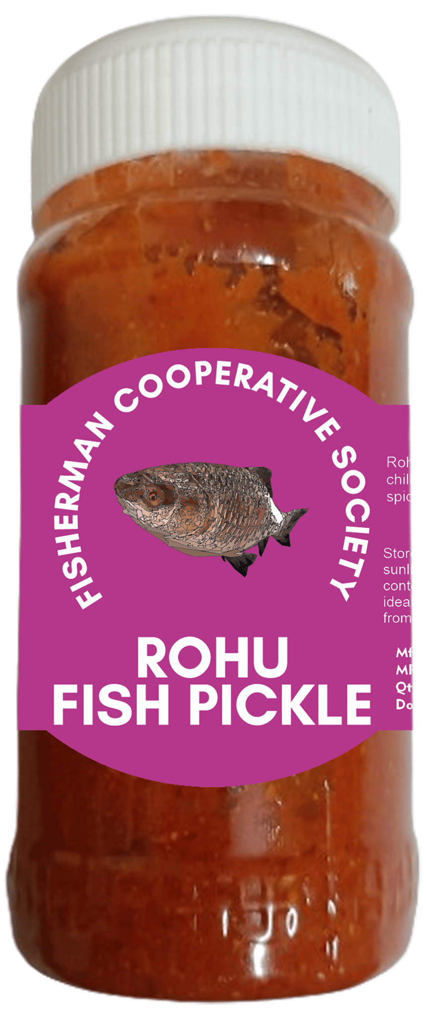 Rohu Fish Pickle | 250gm | Fresh & Spicy | Hygienically Packed. | No Preservatives | 100% Natural