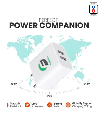 FONIZO Universal Dual Port Power Companion Charger - Global Voltage Support