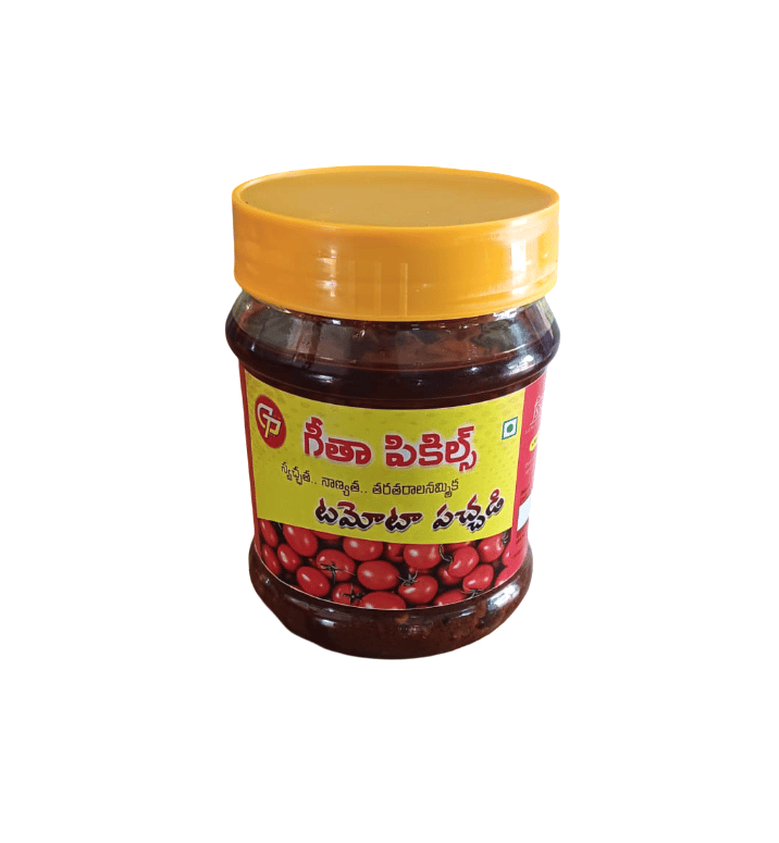 Geetha Tomato Pickle - Tangy & Spicy Traditional Indian Condiment (AD)