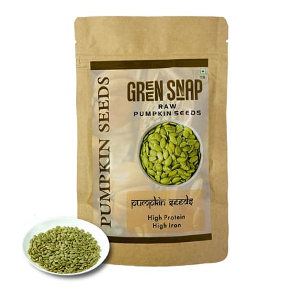 Green Snap "Premium Raw Pumpkin Seeds | High Protein Superfood for Snacking, Keto & Weight Loss | Rich in Magnesium, Zinc & Fiber | Natural & Crunchy Seeds" (200gm)