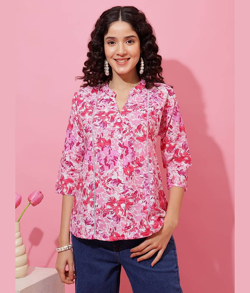 Sheetal associates Women's Cotton Regular Top ( Pink )