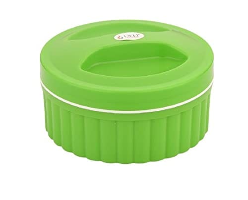 500ml Insulated Plastic Casserole with Lid, Lime Green - Keeps Food Warm