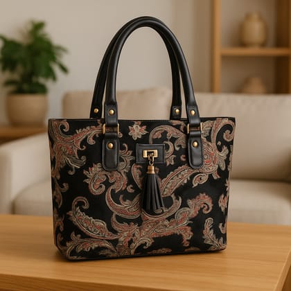 Elegant Paisley Patterned Tote Handbag for Women