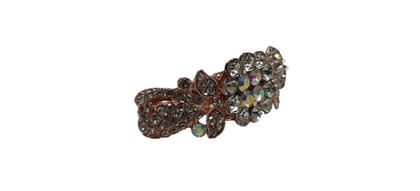 Elegant Rose Gold-Plated Rhinestone Hairpin