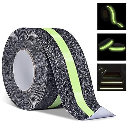 Anti Slip Grip Tape,Non-Slip Traction Tapes With Glow In The Dark Reduce The Risk Of Slipping For Indoor Or Outdoor Stair Tread Step And Other Slippery Surfaces (2 Inch x 5 Meter) (Pk_1)