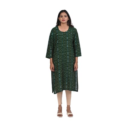 GUENDICHA HAAT Sambalpuri Certified Handloom Women's Pure Cotton Kurta 