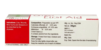 BJAIN Omeo First Aid Cream for Cuts, Wounds, Burns & Abrasions - 30gm (pack of 4)