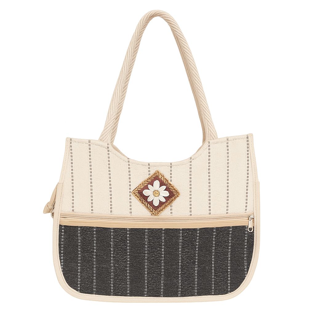 Elegant Woven Charm Tote Bag