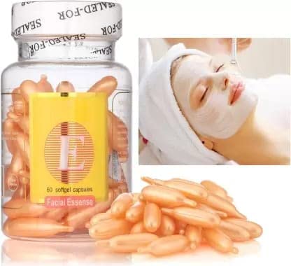 Professional Vitamin E Facial Oil Softgel Face Capsules Anti Ageing Glow Skin