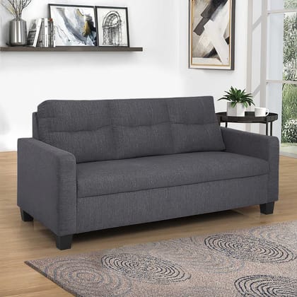 Ease Grey Fabric 3 Seater Sofa
