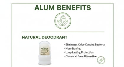 milieus Natural Crystal Deodorant ROLL-ON | Unisex | Odour Control |100% pure mineral salt