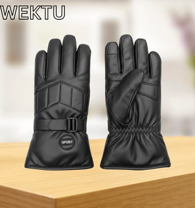 WEKTU Performance Winter Gloves with Water-Resistant Shell & Adjustable Wrist Strap