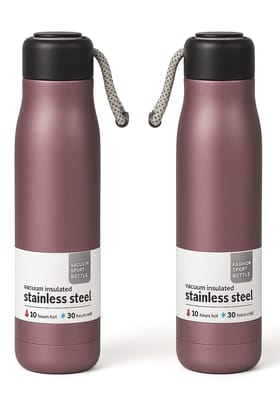 Fashion Sport Stainless Steel Vacuum Insulated Hot & Cold Water Bottle Rosegold 1000 ML