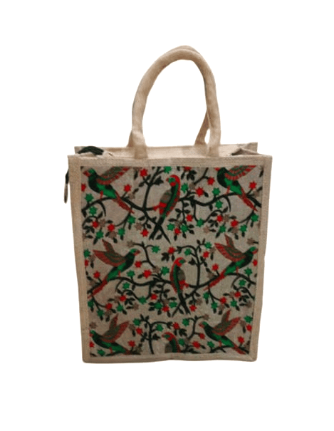 Jute Bag With All Over Print - Handbags | Buy online on ZillyBuy