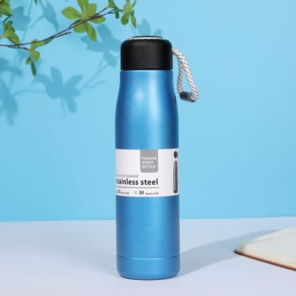 Fashion Sport Stainless Steel Vacuum Insulated Hot & Cold Water Bottle BLUE 500 ML
