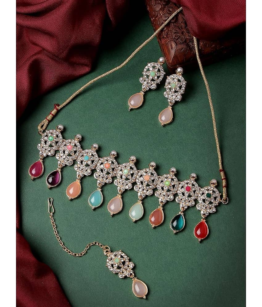 Sukkhi Multi Color Alloy Necklace Set ( Pack of 1 )