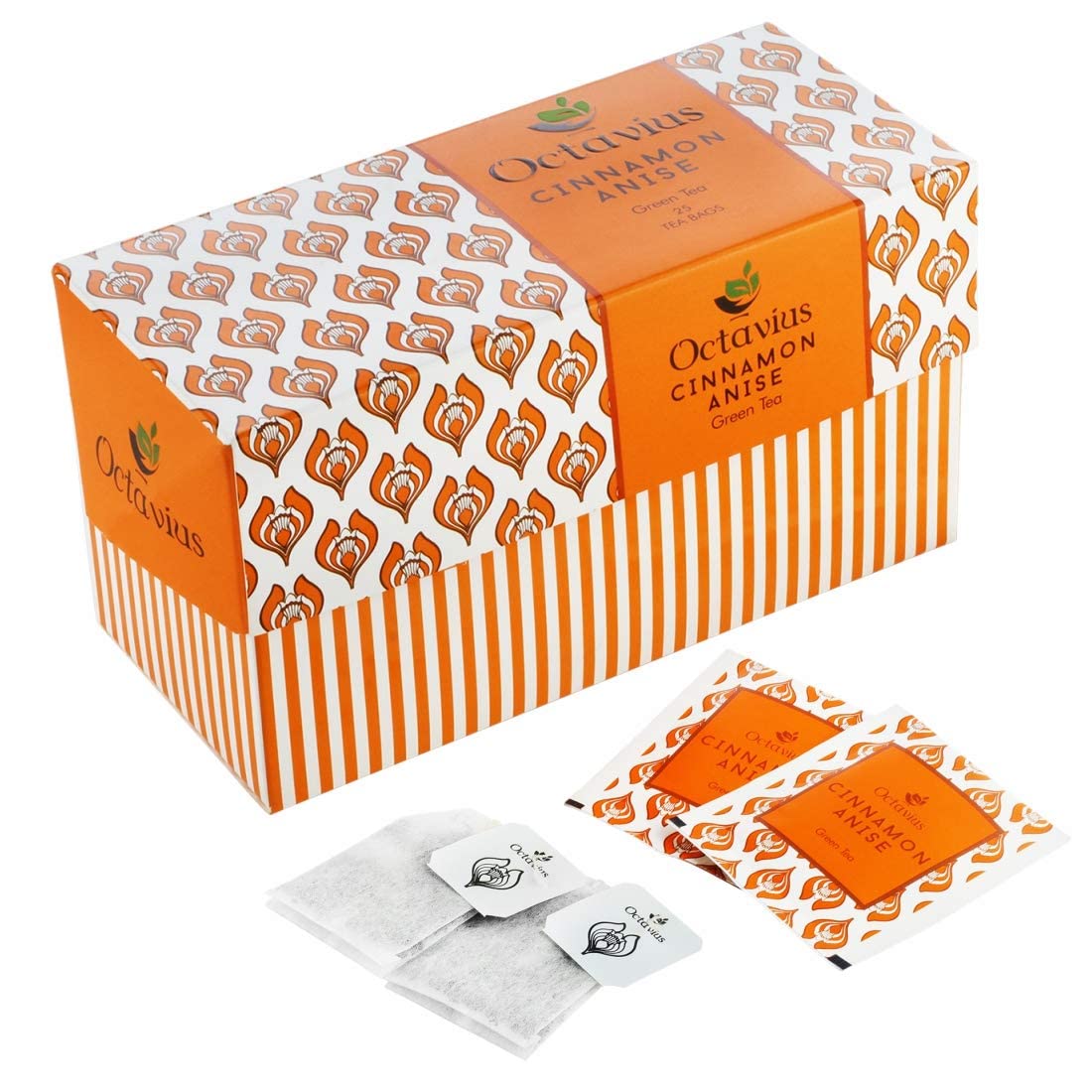 Octavius | Immunity Booster with Natural Vitamins Green Tea | Flavour of Cinnamon Anise | 1-Month Pack (30 Teabags)