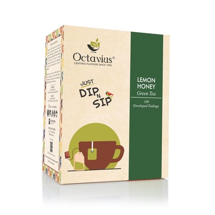 Octavius Lemon Honey Green Tea | Refreshing Calorie-Free Healthy Brew | Rich in Vitamin C | High Antioxidant | Naturally Sweet & Tangy | Slimming Detox Tea | 100 Teabags Octavius Lemon Honey Green Tea | Refreshing Calorie-Free Healthy Brew | Rich in Vitamin C | High Antioxidant | Naturally Sweet & Tangy | Slimming Detox Tea | 100 Teabags