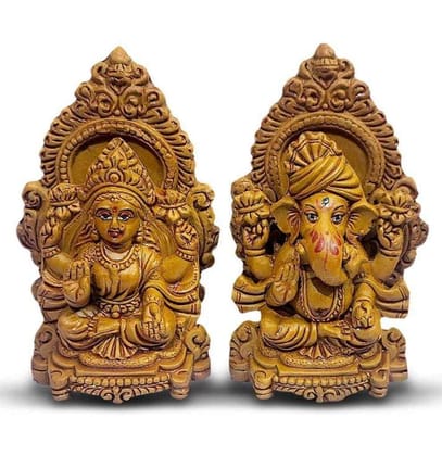 Terracotta Lakshmi Ganesha Idols for Diwali Pooja & Home Decor